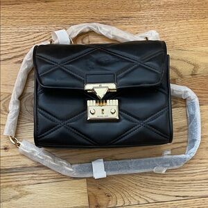 Michael Kors Black Quilted Crossbody Bag